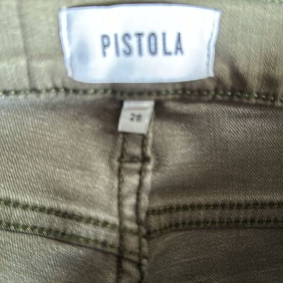 NWT PISTOLA lennon high rise cropped boot in coated juniper 28 - Picture 6 of 7